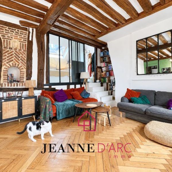 ROUEN - QUARTIER BEAUX ARTS - APPARTEMENT T2bis /T3 - AVEC JARDIN PRIVATIF - COUP DE COEUR